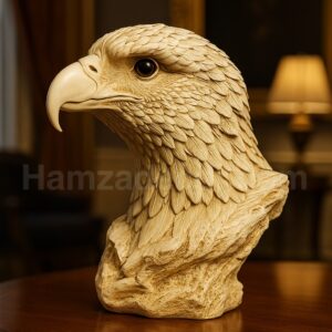 regal eagle head sculpture