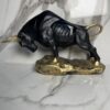 Majestic Black & Gold Bull Sculpture - Image 2