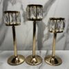 3-in-1 Metal &Crystal Candle Stand Set - Image 3