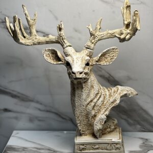 majestic deer bust sculpture