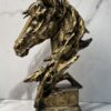 Antique Golden Horse Bust - Image 4