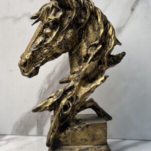Antique Golden Horse Bust