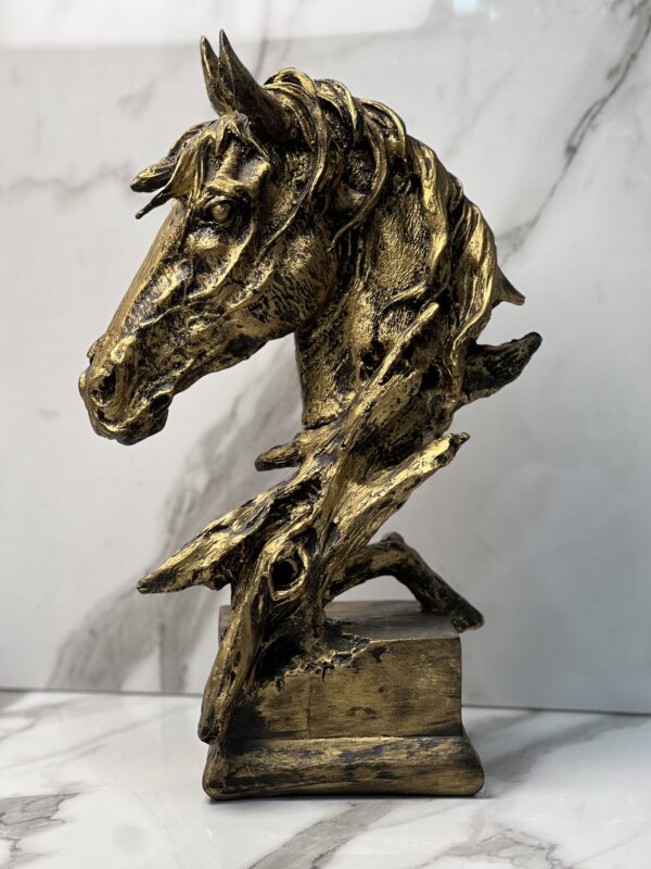 Antique Golden Horse Bust
