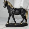 Elegant Black Horse Sculpture - Image 2