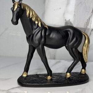 Elegant Black Horse Sculpture