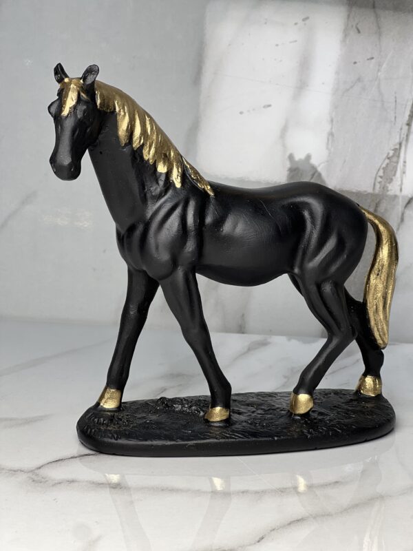 Elegant Black Horse Sculpture
