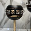 Luxury Black & Gold Crystal Candle Stand Set (3-in-1) - Image 3