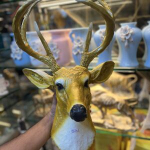 rustic deer head wall hanging decor