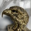 Golden Eagle Head Sculpture – Fibre Craft Decor Piece - Image 2
