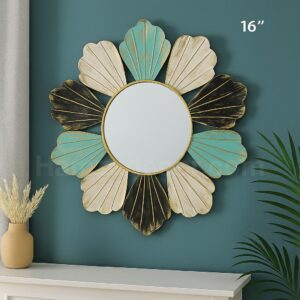 18 inches imported colorful metal wall mirror – perfect for console table & home décor