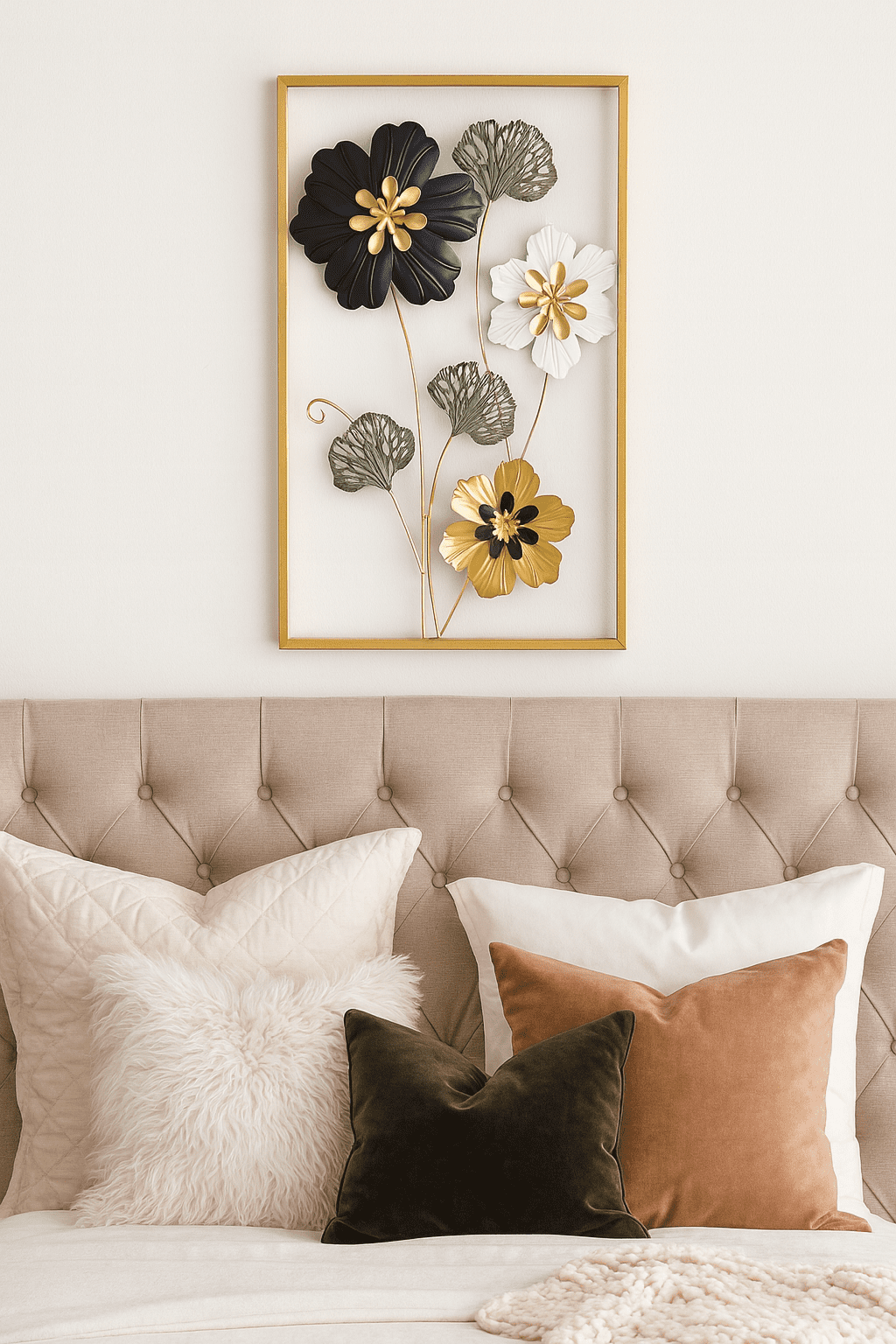 premium metal wall hanging flower frame – 12x24 inches imported anti rust home décor piece premium metal wall hanging flower frame – 12x24 inches imported anti rust home décor piece