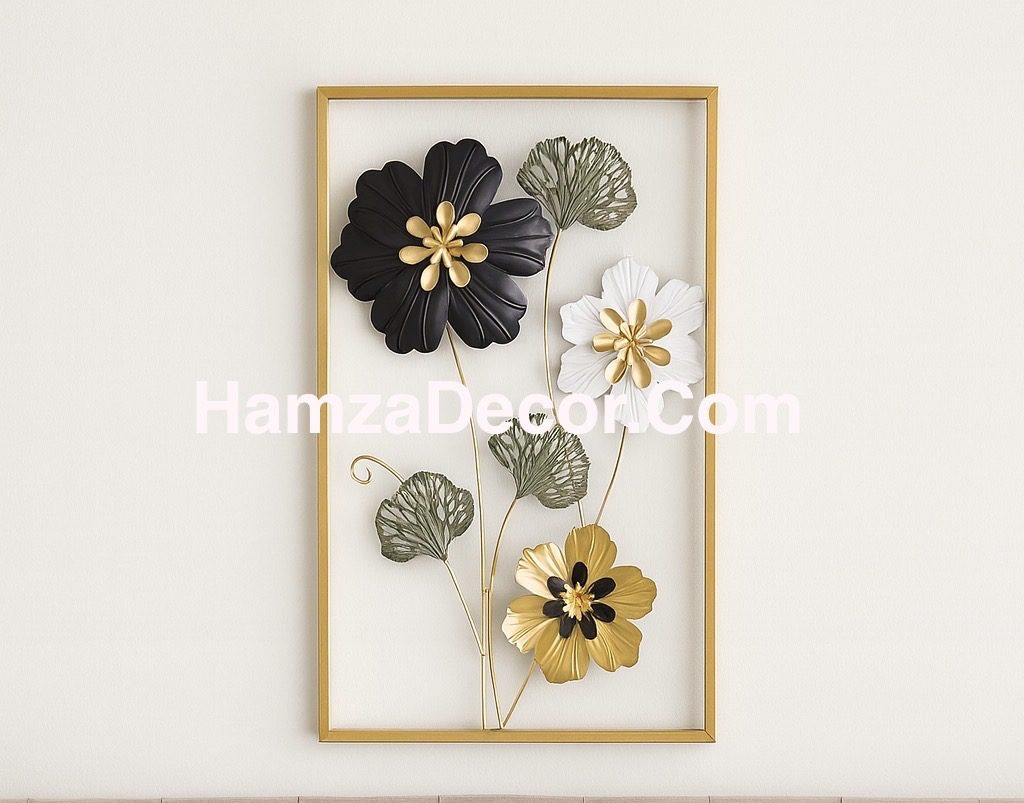 premium metal wall hanging flower frame – 12x24 inches imported anti rust home décor piece premium metal wall hanging flower frame – 12x24 inches imported anti rust home décor piece