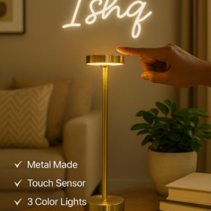 golden touch rechargeable metal lamp – 13 inch elegant led light for home, office & restaurant décor