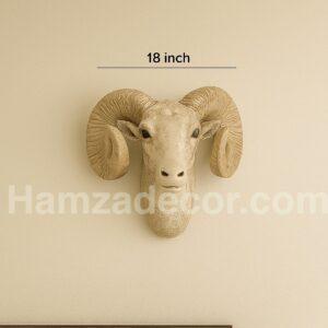 premium resin markhor wall décor – 18 inches, elegant home & office decoration pie