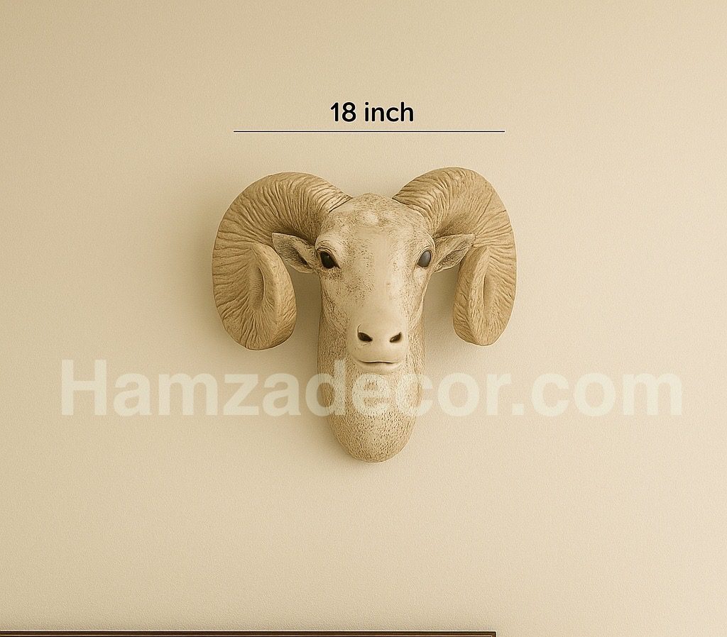 premium resin markhor wall décor – 18 inches, elegant home & office decoration pie premium resin markhor wall décor – 18 inches, elegant home & office decoration pie