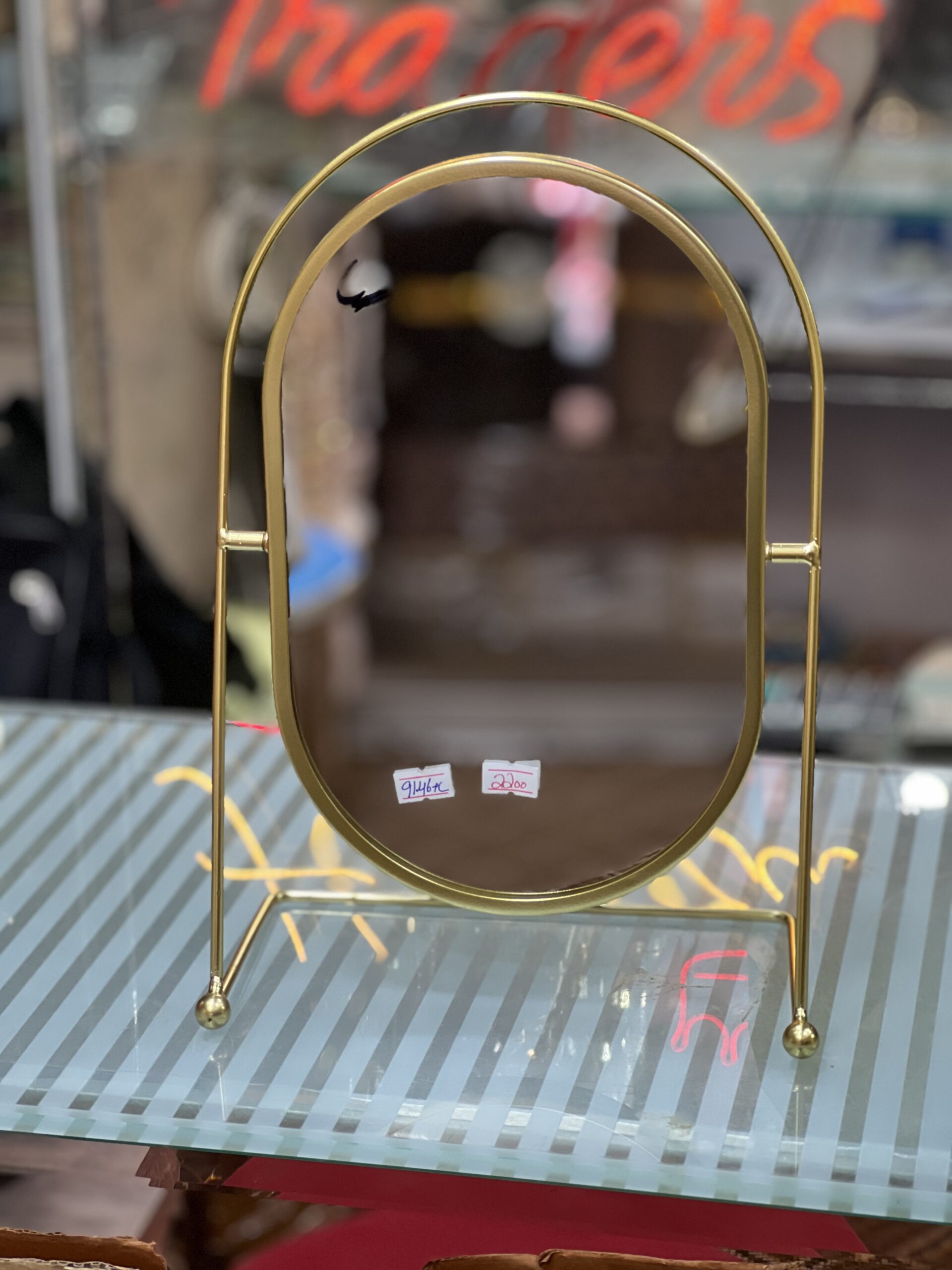 premium 13 inch metal table mirror – moveable & anti rust imported design premium 13 inch metal table mirror – moveable & anti rust imported design