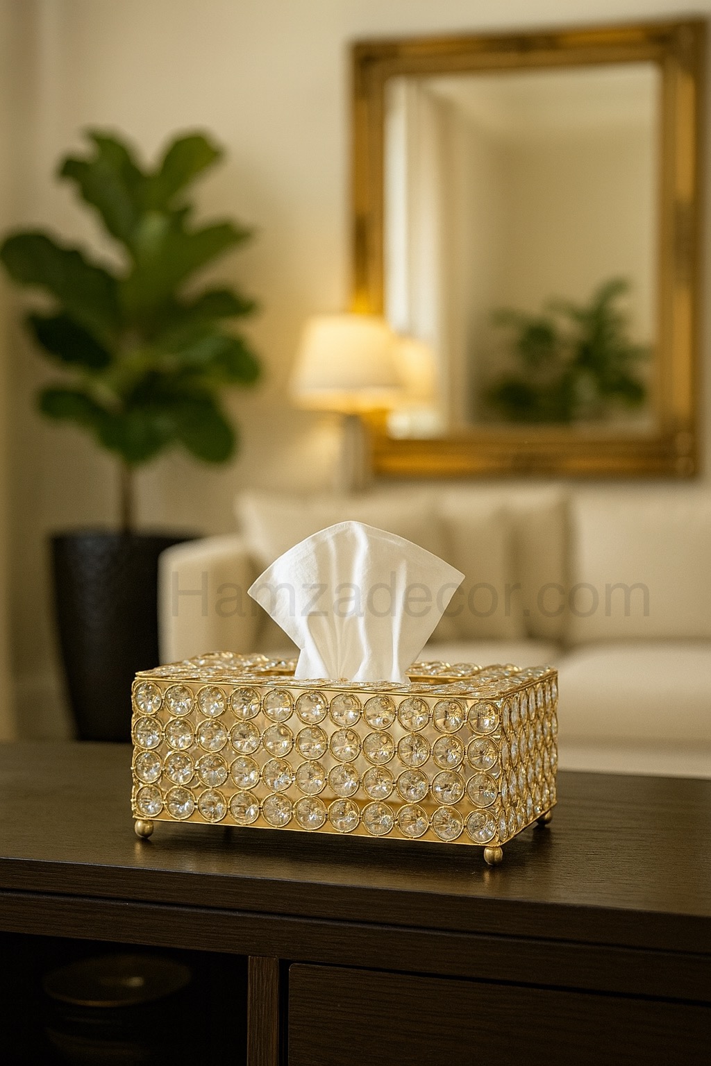 luxury crystal metal tissue box – elegant golden finish luxury crystal metal tissue box – elegant golden finish