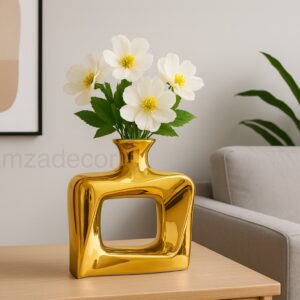 HamzaDecor | Home Decoration | Home Decor premium golden decorative vase – modern home décor