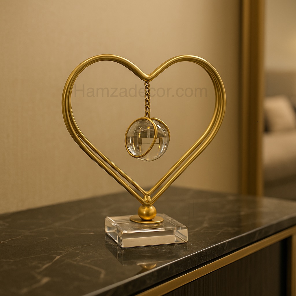 elegant heart crystal hanging décor – modern luxury accent piece elegant heart crystal hanging décor – modern luxury accent piece