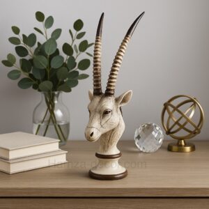 12 inch markhor sculpture – premium resin décor with solid base & realistic detailing