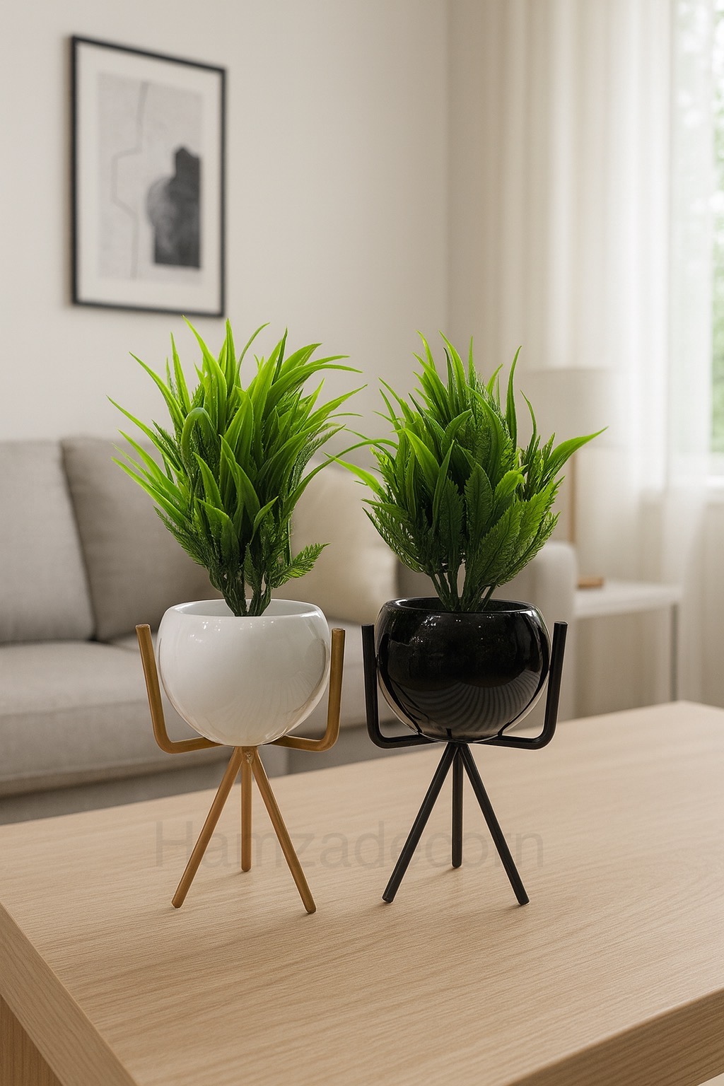 robot style ceramic planter with modern metal stand – decorative indoor artificial plant robot style ceramic planter with modern metal stand – decorative indoor artificial plant