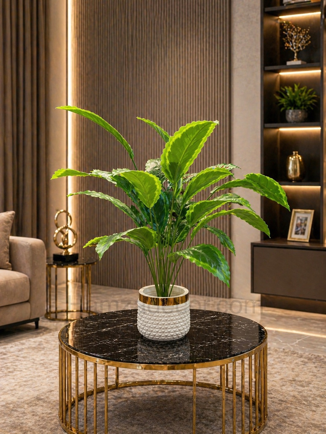 premium artificial fiber green plant with 18 leaves – imported decorative indoor outdoor plant premium artificial fiber green plant with 18 leaves – imported decorative indoor outdoor plant